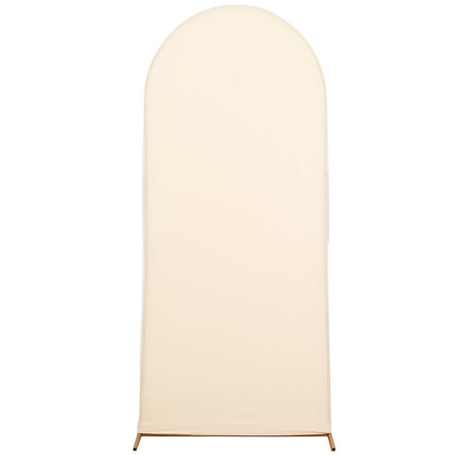 Spandex Arch 6 Feet Matte Beige Cover For Round Top Chiara Backdrop Stand