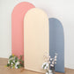 Matte Beige Spandex Arch Cover For Round Top Backdrop Stand 6 Feet