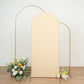 Matte Beige Spandex Arch Cover in 6 Feet For Round Top Chiara Backdrop Stand