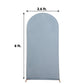 6 Feet Fitted Matte Dusty Blue Spandex Arch Cover For Round Top Backdrop