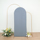 Matte Dusty Blue Spandex Arch Cover in 6 Feet For Round Top Chiara Backdrop Stand