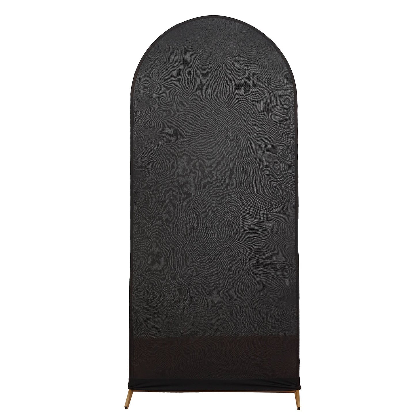 Spandex 6 Feet Matte Black Arch Cover For Chiara Round Top Backdrop Stand