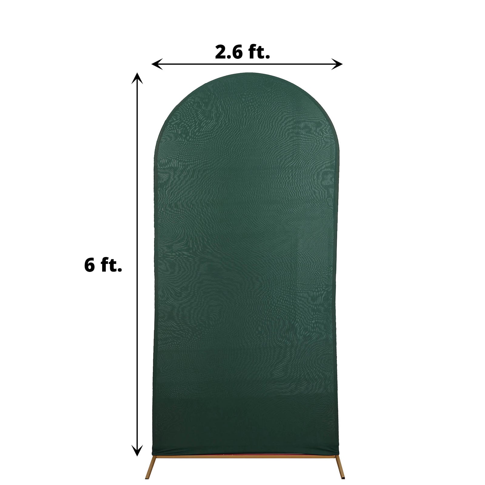 6ft Matte Hunter Emerald Green Spandex Fitted Wedding Arch Cover For Round Top Chiara Backdrop Stand