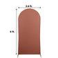 6ft Matte Terracotta Spandex Fitted Wedding Arch Cover For Round Top Chiara Backdrop Stand