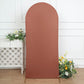 6ft Matte Terracotta (Rust) Spandex Fitted Wedding Arch Cover For Round Top Chiara Backdrop Stand