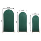 Set of 3 | Matte Hunter Emerald Green Spandex Fitted Wedding Arch Covers For Round Top