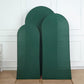 Set of 3 | Matte Hunter Emerald Green Spandex Fitted Wedding Arch Covers For Round Top