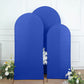 Set of 3 | Matte Royal Blue Spandex Fitted Wedding Arch Covers For Round Top Chiara Backdrop