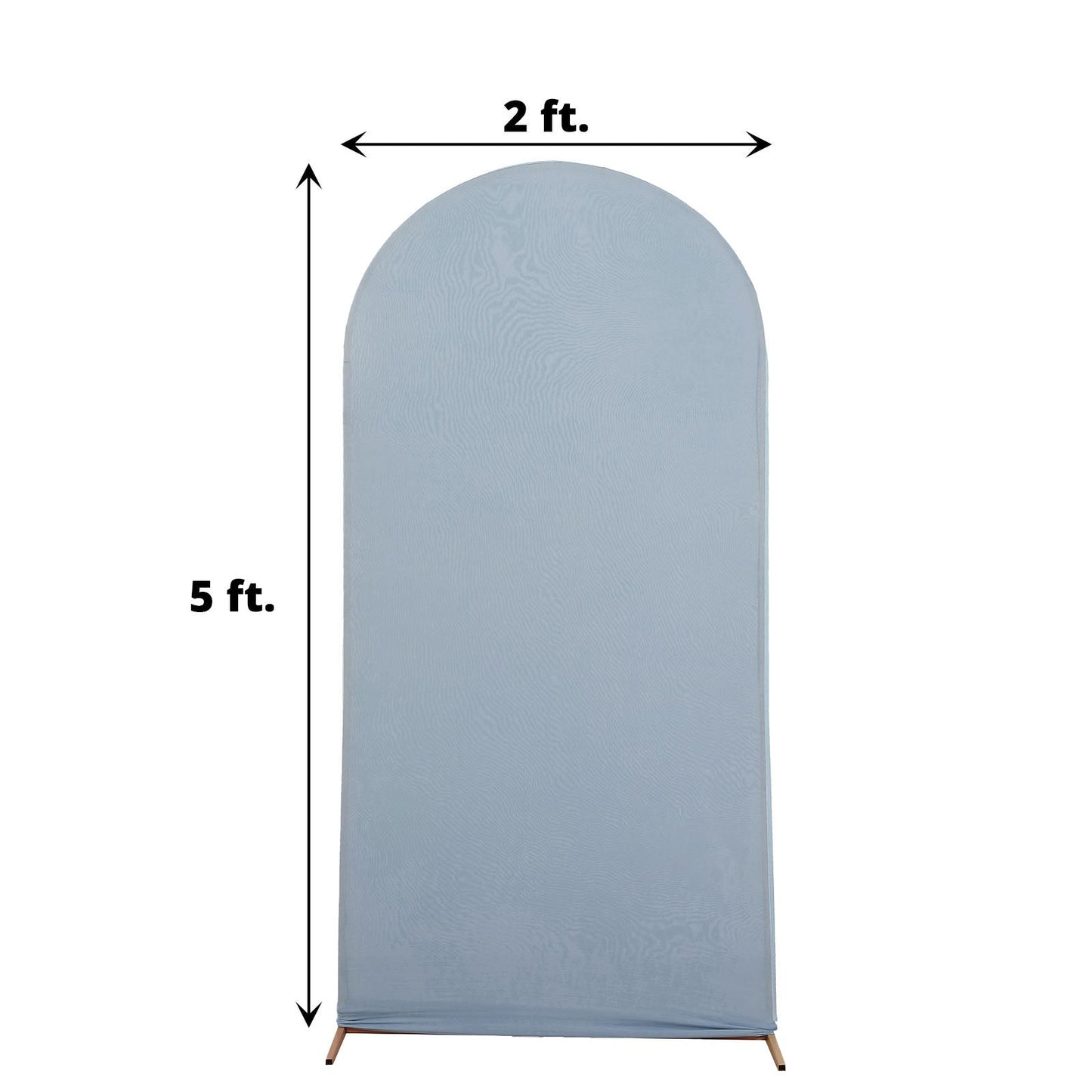 Matte Dusty Blue 5 Feet Spandex Round Top Arch Cover