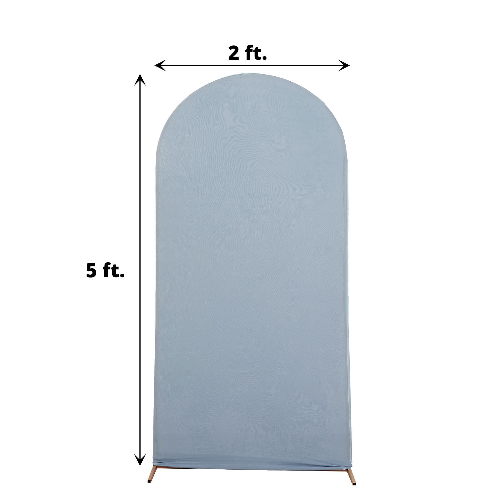 Matte Dusty Blue 5 Feet Spandex Round Top Arch Cover