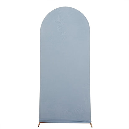Spandex Arch Stand in Dusty Blue Matte with 5 Feet Round Top