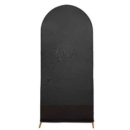 Spandex 5 Feet Matte Black Arch Cover For Chiara Round Top Backdrop Stand