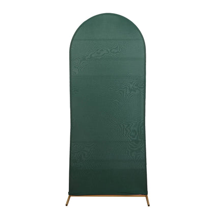 5ft Matte Hunter Emerald Green Spandex Fitted Wedding Arch Cover For Round Top Chiara Backdrop Stand