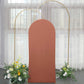 5ft Matte Terracotta Spandex Fitted Wedding Arch Cover For Round Top Chiara Backdrop Stand