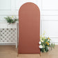 5ft Matte Terracotta (Rust) Spandex Fitted Wedding Arch Cover For Round Top Chiara Backdrop Stand