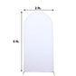 5 Feet Fitted Matte White Spandex Arch Cover For Round Top Backdrop