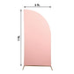 7ft Matte Dusty Rose Fitted Spandex Half Moon Wedding Arch Cover