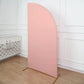 7ft Matte Dusty Rose Fitted Spandex Half Moon Wedding Arch Cover
