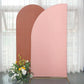 7ft Matte Dusty Rose Fitted Spandex Half Moon Wedding Arch Cover