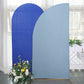7ft Matte Dusty Blue Fitted Spandex Half Moon Wedding Arch Cover