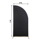 7ft Matte Black Fitted Spandex Half Moon Wedding Arch Cover