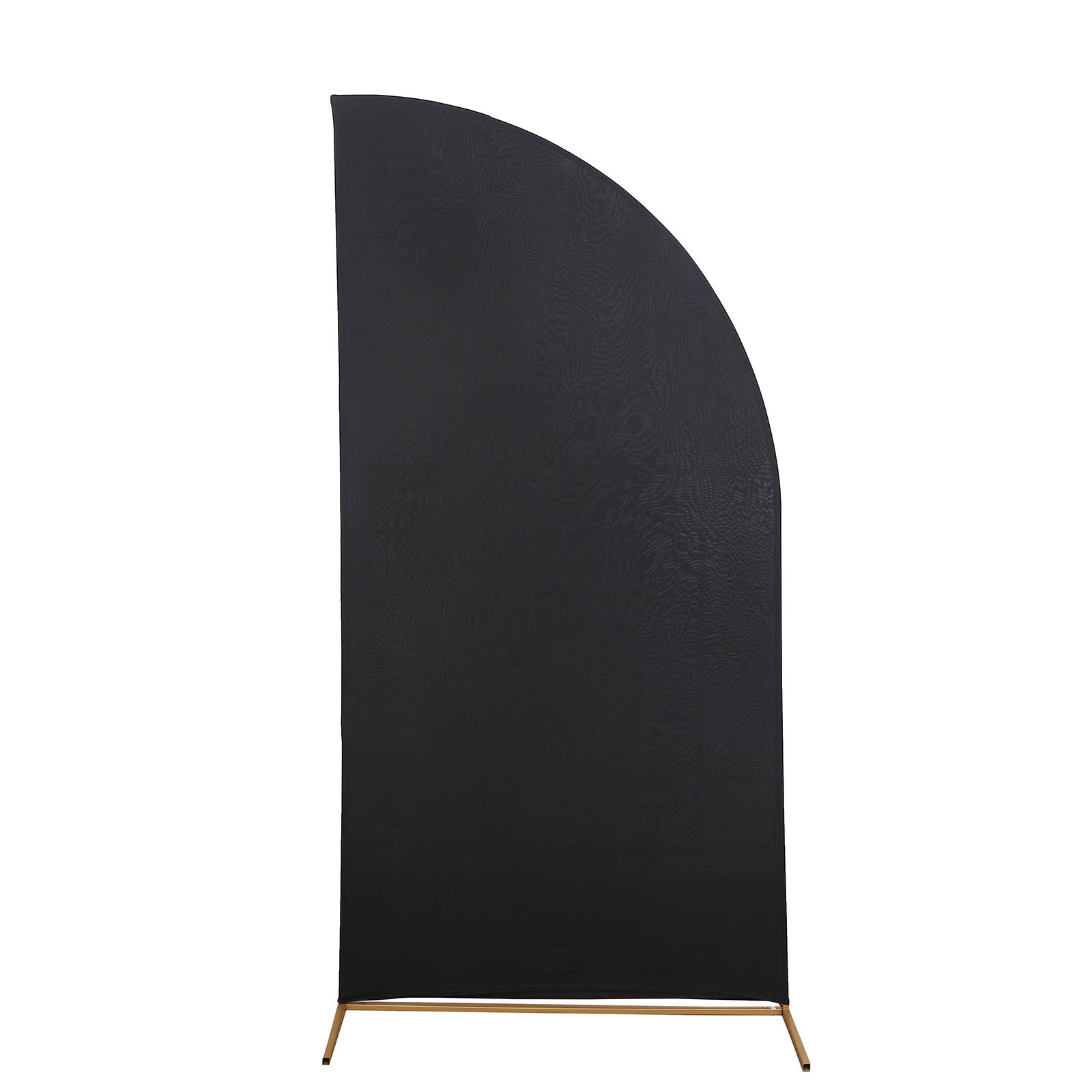 7ft Matte Black Fitted Spandex Half Moon Wedding Arch Cover