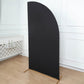 7ft Matte Black Fitted Spandex Half Moon Wedding Arch Cover
