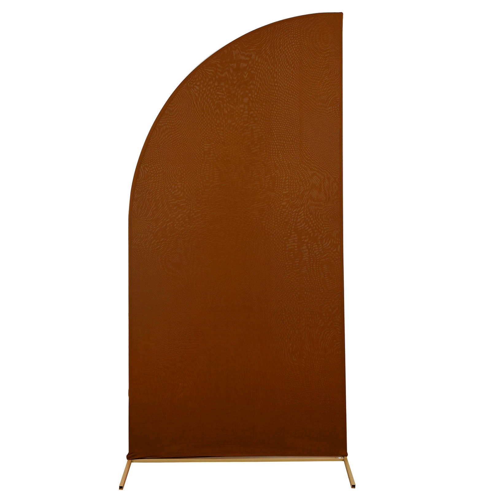 7ft Cinnamon Brown Fitted Spandex Half Moon Wedding Arch Cover