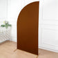 7ft Cinnamon Brown Fitted Spandex Half Moon Wedding Arch Cover