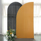 7ft Matte Gold Fitted Spandex Half Moon Wedding Arch Cover