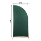 7ft Matte Hunter Emerald Green Fitted Spandex Half Moon Wedding Arch Cover