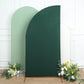 7ftx3ft Matte Hunter Emerald Green Fitted Spandex Half Moon Wedding Arch Cover, Custom Fit Chiara Backdrop Stand Cover