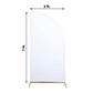 7ft Matte White Fitted Spandex Half Moon Wedding Arch Cover