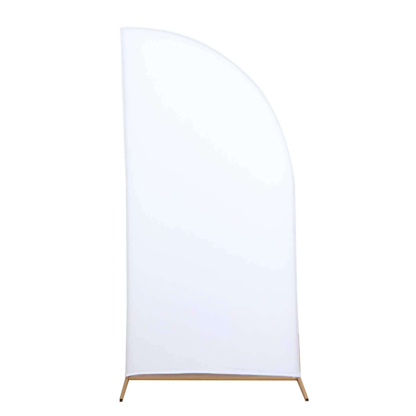 7ft Matte White Fitted Spandex Half Moon Wedding Arch Cover