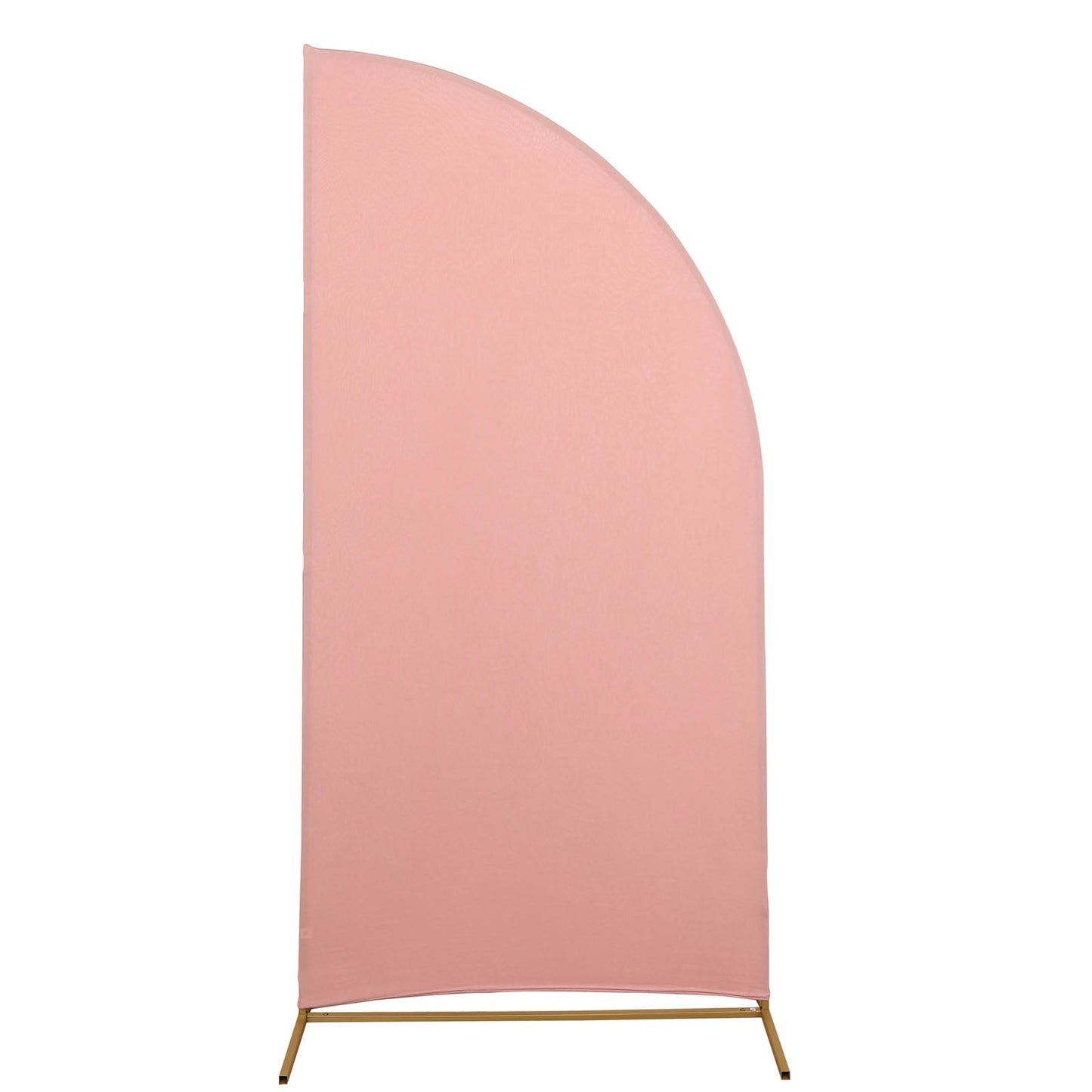 6ft Matte Dusty Rose Fitted Spandex Half Moon Wedding Arch Cover, Custom Fit Chiara
