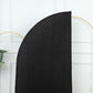 6ft Matte Black Fitted Spandex Half Moon Wedding Arch Cover, Custom Fit Chiara Backdrop Stand Cover