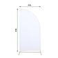 6ft Matte White Fitted Spandex Half Moon Wedding Arch Cover, Custom Fit Chiara Backdrop Stand Cover