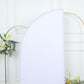6ft Matte White Fitted Spandex Half Moon Wedding Arch Cover, Custom Fit Chiara Backdrop Stand Cover
