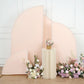 Set of 4 | Matte Blush Rose Gold Fitted Spandex Half Moon Wedding Arch Covers
