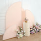 Set of 4 | Matte Blush Rose Gold Fitted Spandex Half Moon Wedding Arch Covers