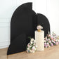 Set of 4 | Matte Black Fitted Spandex Half Moon Wedding Arch Covers, Custom Fit Chiara
