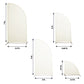 Matte ivory spandex half moon backdrop stand covers set of 4.