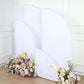 Set of 4 | Matte White Spandex Half Moon Chiara Backdrop Stand Covers, Custom Fitted Wedding Arch Covers - 2.5ft,5ft,6ft,7ft