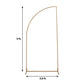 5ft Gold Metal Wedding Arch Chiara Backdrop Stand, Half Moon Floral Frame Arbor Display