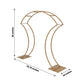 Gold floral arch centerpiece stand, 38 inches tall, perfect for weddings and displays.