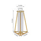 2 Pack of 6 Inch Gold Metal Triangle Frame Mini Geometric Test Tube Bud Vases