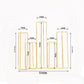 Set of 5 | 12inch Conjoined Gold Frame Test Tube Hydroponic Vases, Geometric Wedding Centerpieces