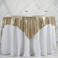 60 Inch x 60 Inch Champagne Sequin Table Overlay Square