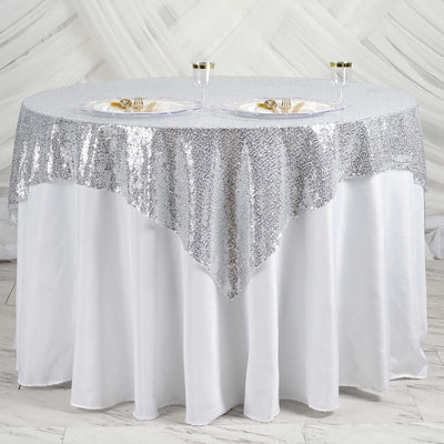 Elegant Design of the Silver Duchess Sequin Overlay