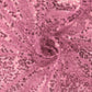 Pink Sequin Square Table Overlay 72 Inch x 72 Inch